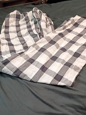 H&M Black and White Gingham Lounge Pants
